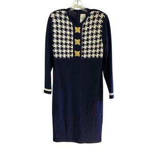 Women's Vintage Steve Fabrikant Long Sleeve Wool Blend Sweater Dress Size S